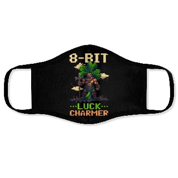 Discover St. Patricks Day Gaming 8-Bit Luck Charmer Face Masks