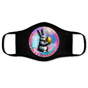 Discover Hare's to a fantastic easter! Face Masks