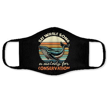 Discover Endangered Species Sei Whale Animal Rights Face Masks