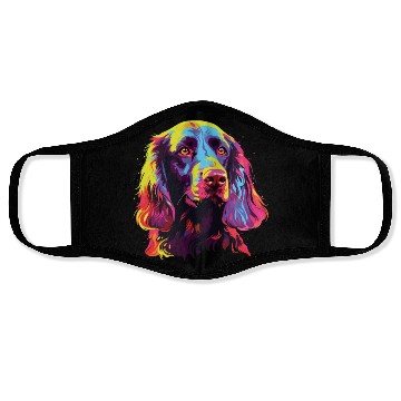 Discover Watercolor Colorful Field Spaniel Face Masks