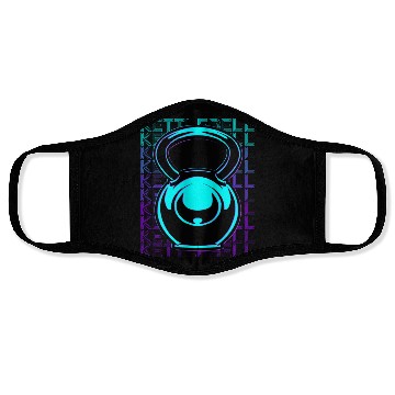 Discover Kettlebell Lifting Workout Gym Retro Face Masks