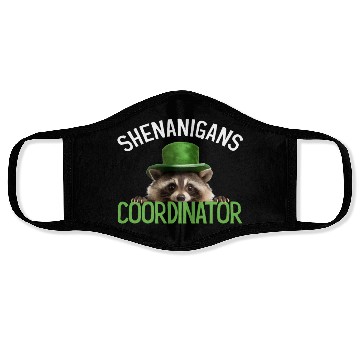 Discover Shenanigans Coordinator Cute Raccoon Funny Face Masks
