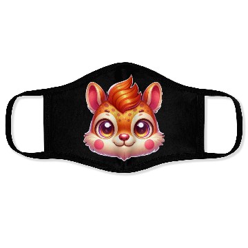 Discover Cute Head Squirrel Animal Lover Design Face Masks