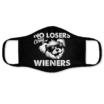 Discover No Losers Only Wieners Dog Face Masks