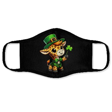 Discover St. Patrick's Day Giraffe Cartoon Face Masks