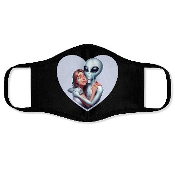 Discover Heartwarming Embrace: Human and Alien Face Masks
