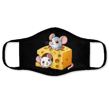 Discover Cheese Dwelling Mice Face Masks