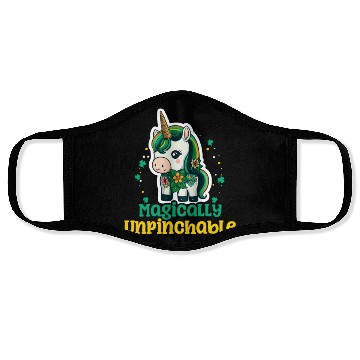 Discover Irish Unicorn St Patricks Magically Unpinchable Face Masks