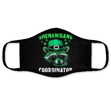 Discover Shenanigans Coordinator Cute Raccoon Funny Face Masks