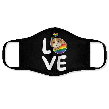 Discover Rainbow Flag Pride Lgbtq Cute Guinea Pig Love Face Masks