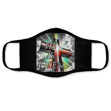 Discover Cross, He is Risen - 1 Face Masks