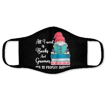 Discover Garden Gnomes and Books Face Masks