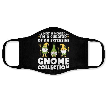 Discover Funny Garden Gnome Collector Face Masks