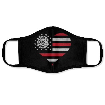 Discover FIREFIGHTER LOVE Face Masks