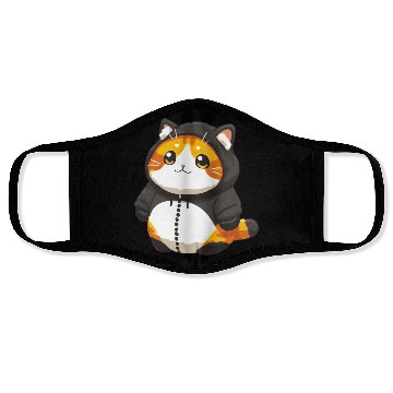 Discover Orange Cat Kawaii Feline Face Masks