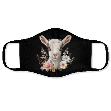 Discover Goat Flowers Farmer Gift Face Masks