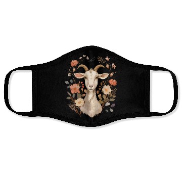 Discover Goat Flowers Farmer Gift Face Masks