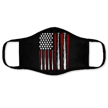 Discover Baseball US Flag Face Masks