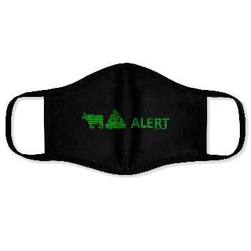 Discover GREEN BS ALERT !!! .....simple alert message..... Face Masks