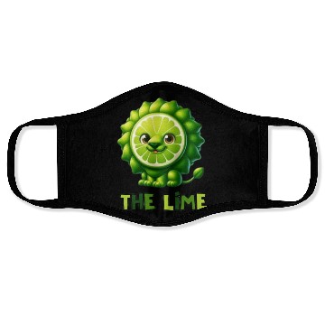 Discover the lime,funny lion Face Masks