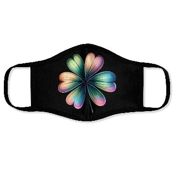 Discover Saint Patrick's Colorful Shiny Shamrock Face Masks