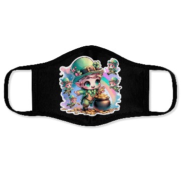 Discover Saint Patrick's Day Chibi Leprechauns Face Masks
