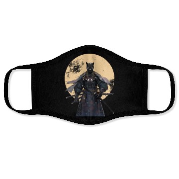 Discover Anime Panther Warrior Samurai katana Face Masks