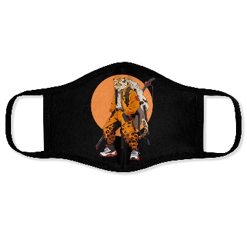 Discover Ninja Samurai Katana Sword Cheetah Manga Face Masks
