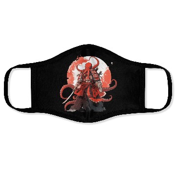 Discover Samurai Katana Sword anime Octopus manga Warrior Face Masks
