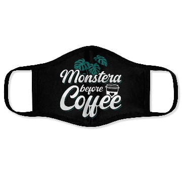 Discover Monster Lover Monstera Before Garden Coffee Lover Face Masks