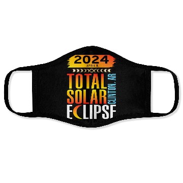 Discover 2024 April 8 Total Solar Eclipse Clinton AR Face Masks
