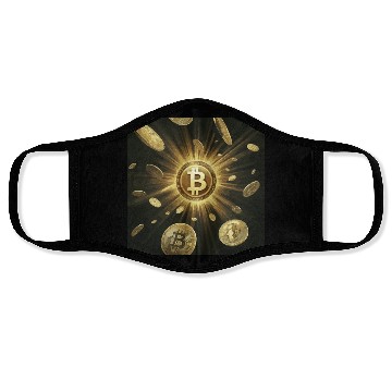 Discover Bitcoin Explosion-dynamic Crypto Design Face Masks