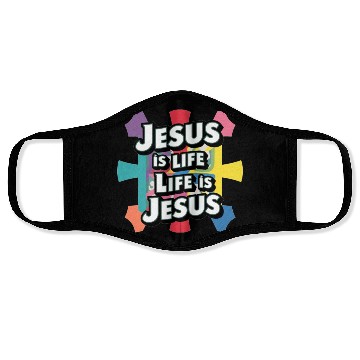 Discover Jesus is life.Resurrection sunday Face Masks