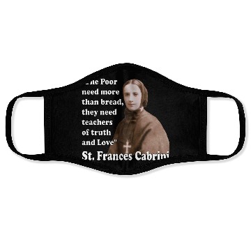 Discover St Frances Cabrini Catholic Saint Face Masks