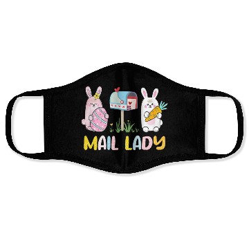 Discover Mail Lady Easter Postal Worker Mail Carrier Face Masks