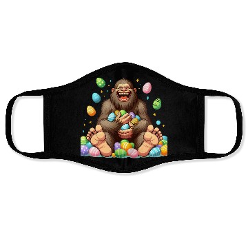 Discover Colorful Easter Eggs Surrounding Bigfoot Face Masks