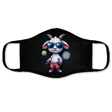 Discover Goat Tennis Player Court Match Design Face Masks