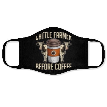 Discover Cattle Farmer Before Coffee Farmer Coffee Lover Face Masks