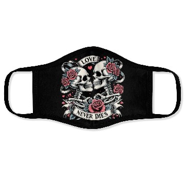 Discover Skeleton Lovers Face Masks - Skeleton Couple