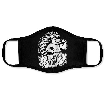 Discover Porcupine I Love Mom Face Masks
