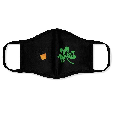 Discover St. Patrick's Day Beer and Shamrock Design Face Masks