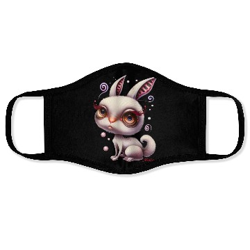 Discover Enchanted Whimsy: Magical Realist White Rabbit Face Masks