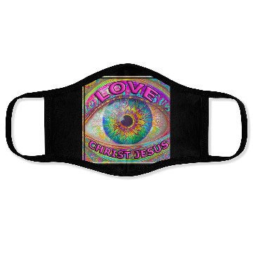 Discover Eye (I) Love CHRIST JESUS Face Masks