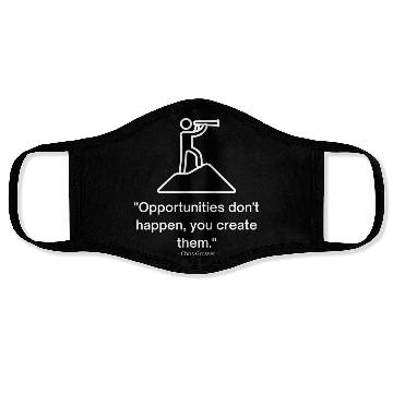 Discover Motivational Quote - Chris Grosser Face Masks