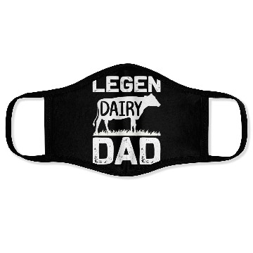 Discover Legen Dairy Dad Cow Farmer Face Masks
