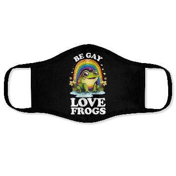 Discover Be Gay Love Frogs Funny LGBTQ Pride Rainbow Retro Face Masks