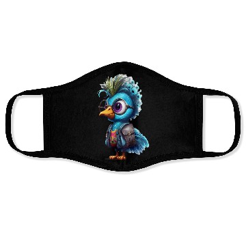 Discover Cute Peacock Cartoon Face Masks