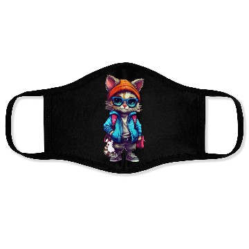 Discover Cute Cat Cartoon Face Masks