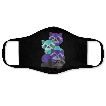 Discover Alexigender Flag Pride Lgbtq Cute Raccoon Face Masks