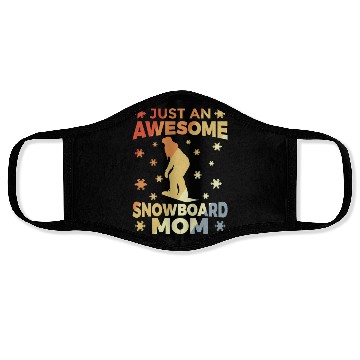 Discover Funny Snowboarding Mother Face Masks